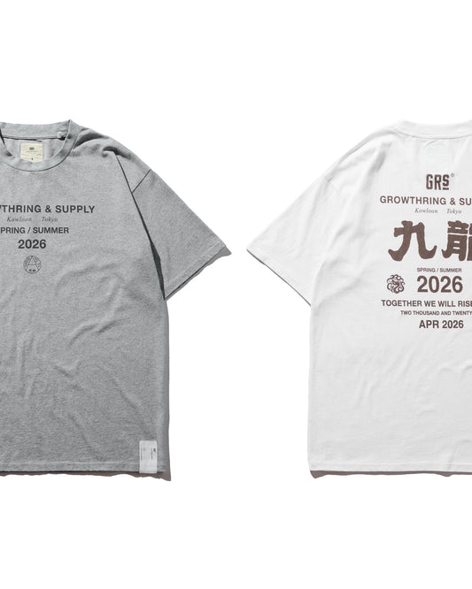 2026 CREW TEE SET 03 (SET OF 2 PIECES) / Grey+White