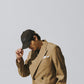 DOUBLE BREASTED TWEED BLAZER / TAN
