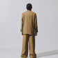 DOUBLE BREASTED TWEED BLAZER / TAN