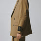 DOUBLE BREASTED TWEED BLAZER / TAN