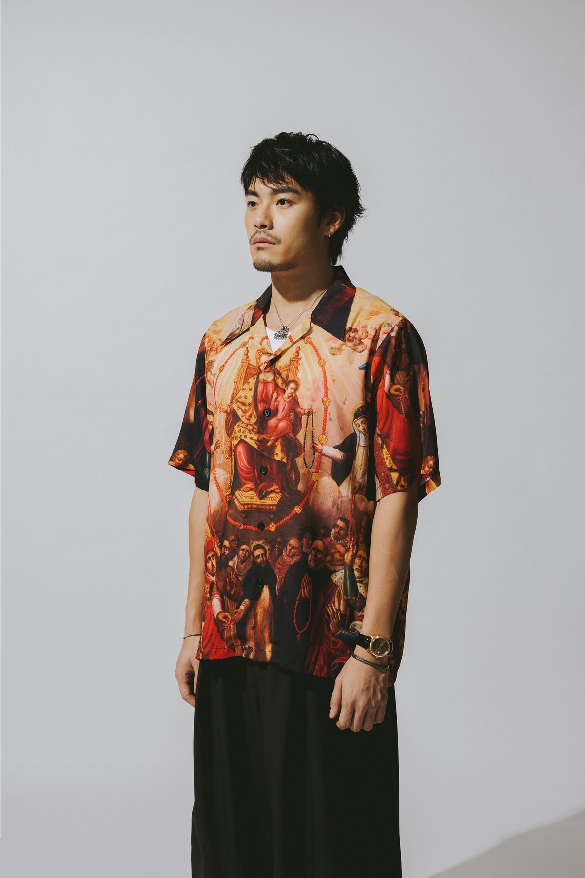 LADY OF THE ROSARY CREPE SHIRT - ORIGINAL