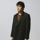 DOUBLE BREASTED TWEED BLAZER / COCOA BROWN
