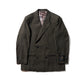 DOUBLE BREASTED TWEED BLAZER / COCOA BROWN