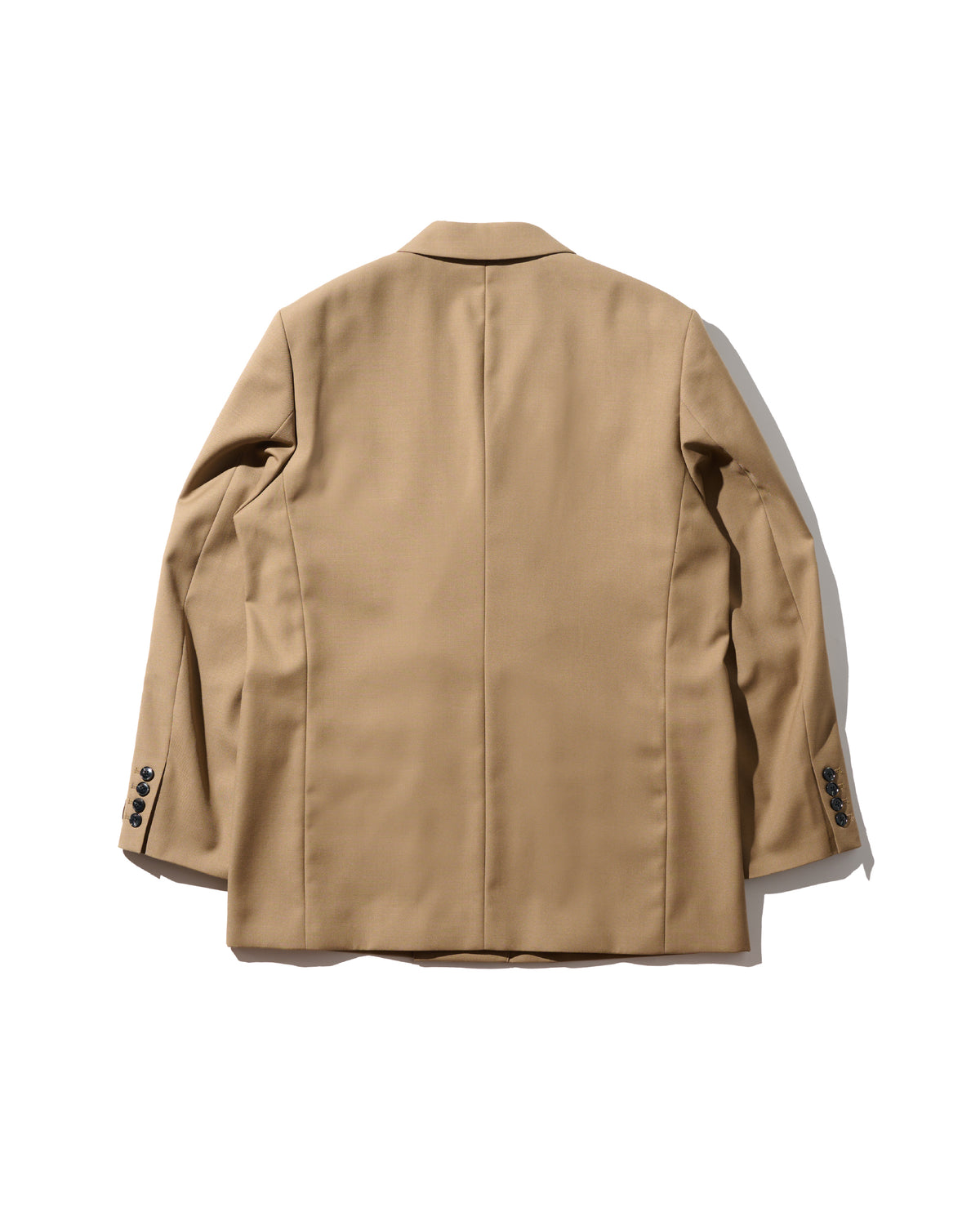 DOUBLE BREASTED TWEED BLAZER / TAN