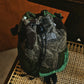 90s Upcycled Patchwork Fleece Bucket Bag / Olive