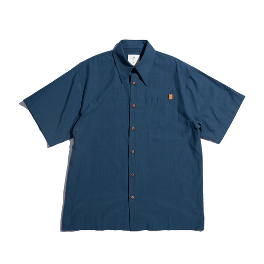 Faded Color S/S Pocket Big Shirt / Classic Blue