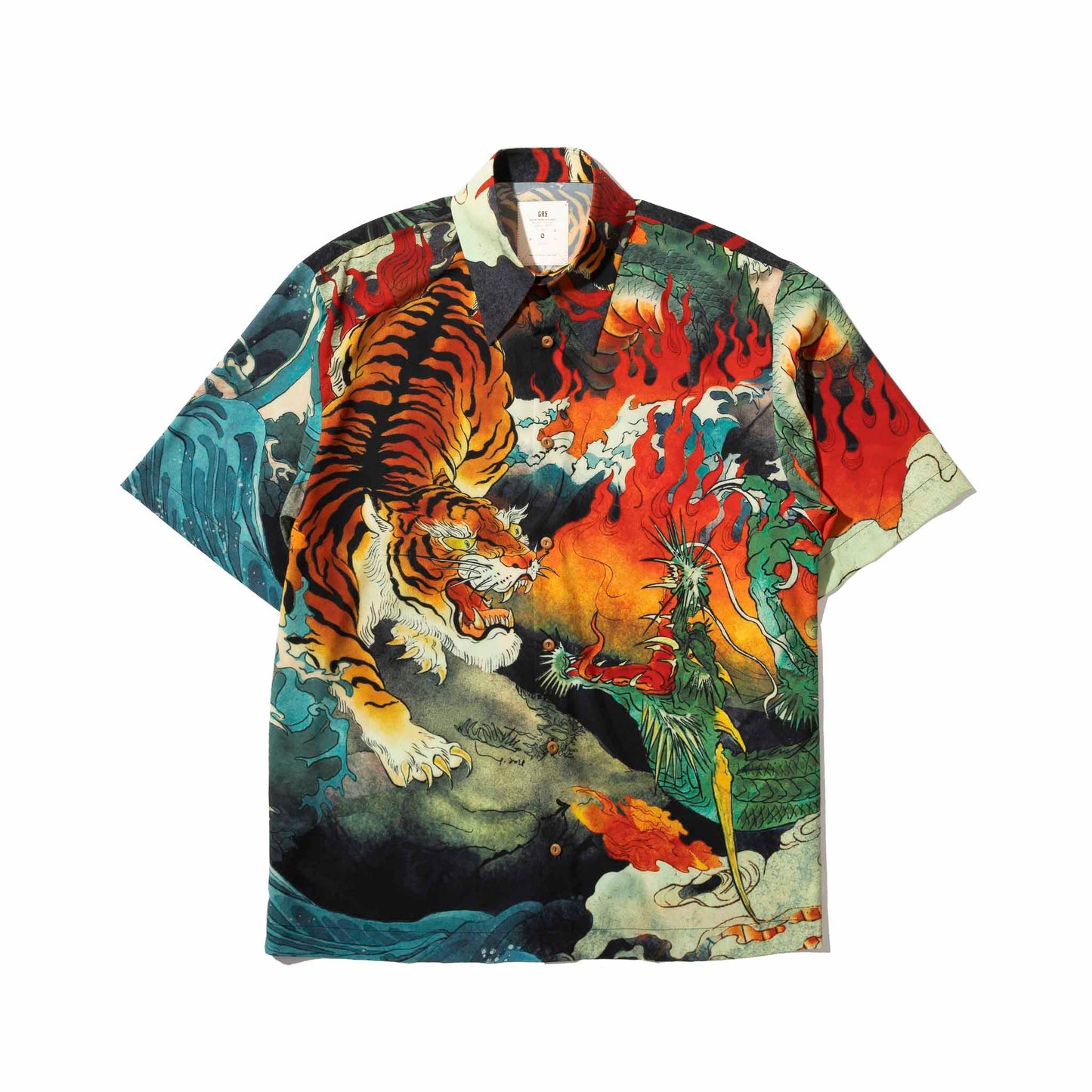 Downhill Tiger & Dragon Overprint Shirt