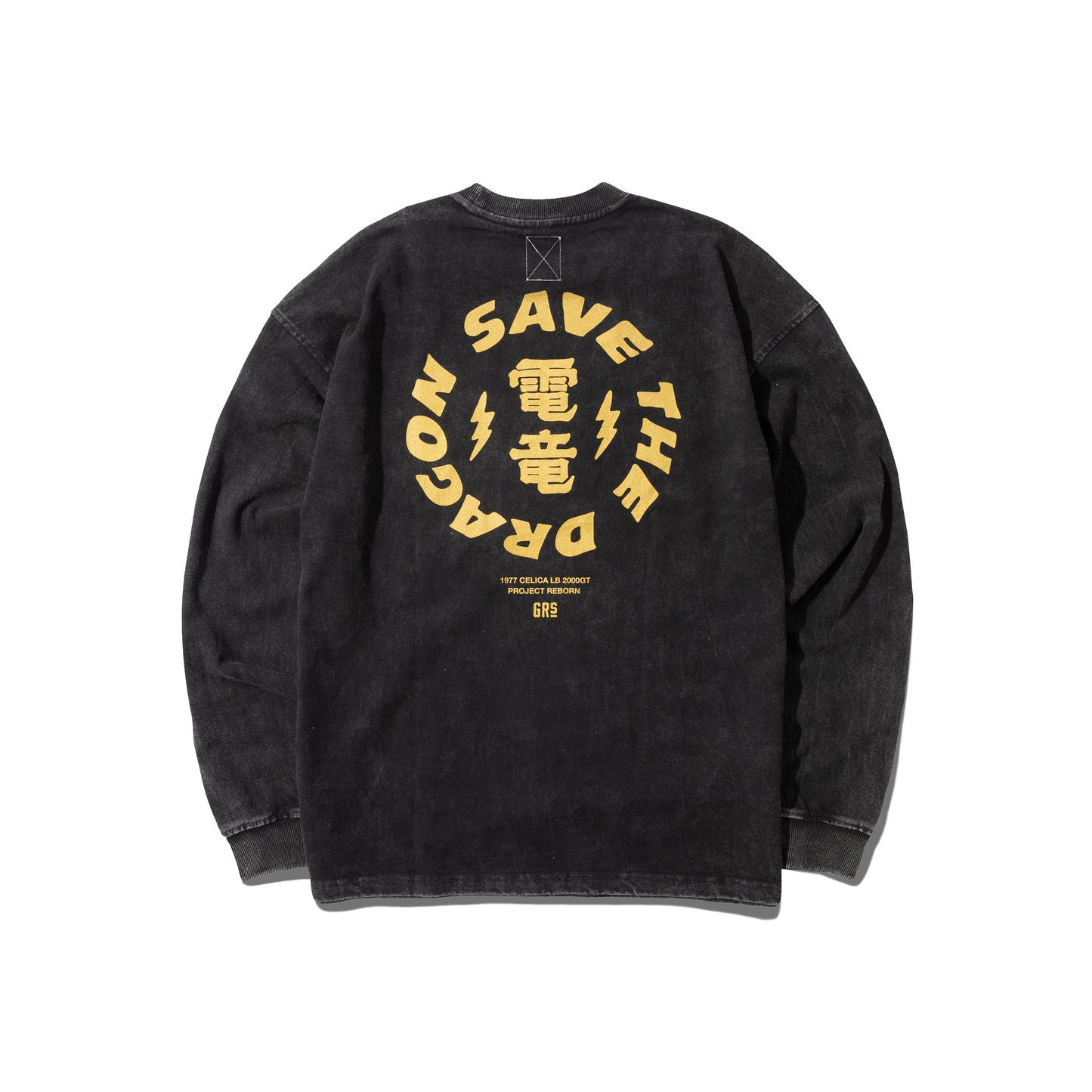 HEAVY WEIGHT WASHED L/S TEE BLACK