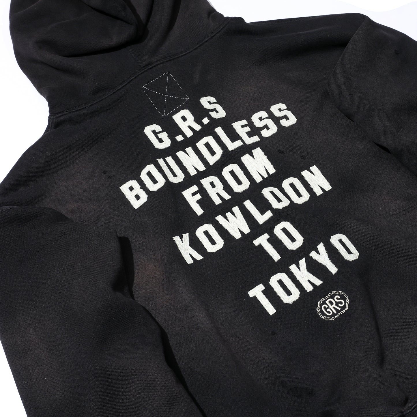 Sun Faded Kowloon Hoodie / Black